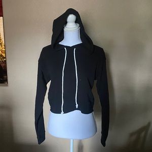 Wild and Fable womens black cropped hoodie womens XS